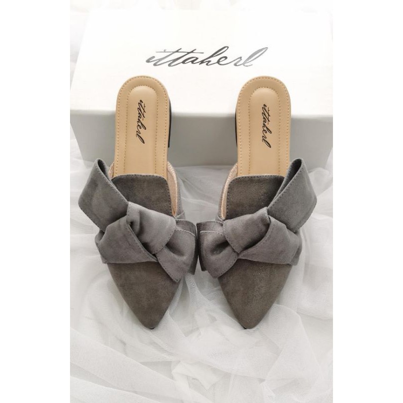 ITTAHERL JACKIE MULES HOLIDAY GRAVEL size 40