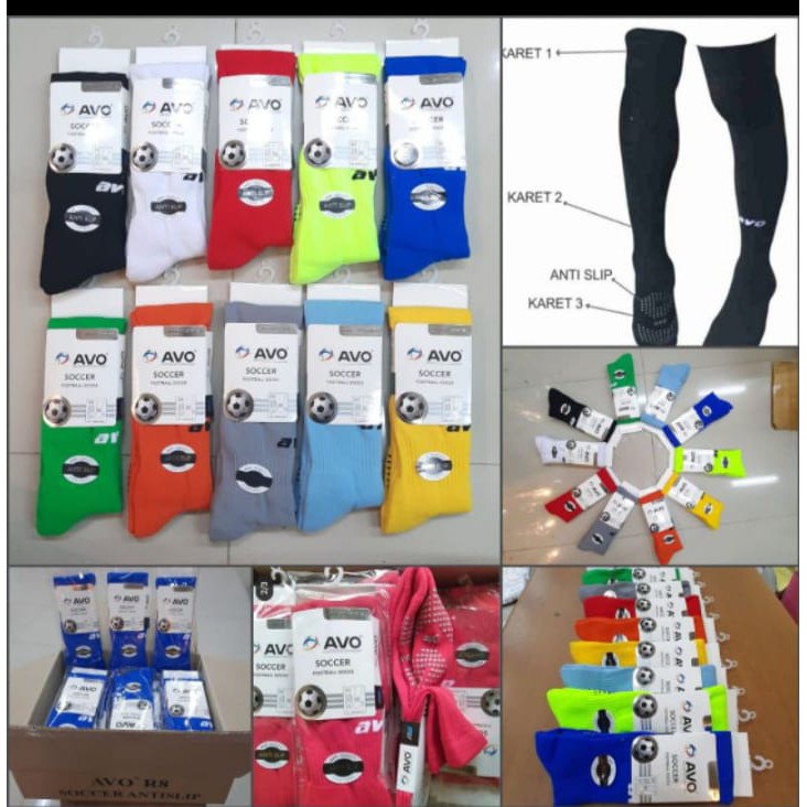KAOS KAKI BOLA ANTI SLIP - KAOS KAKI ANTI SLIP PANJANG AVO R8
