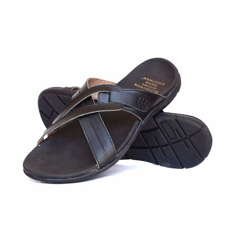 SANDAL KULIT PRIA 05 CEVANY BLACK BROWN TAN KULIT SAPI ASLI ORIGINAL