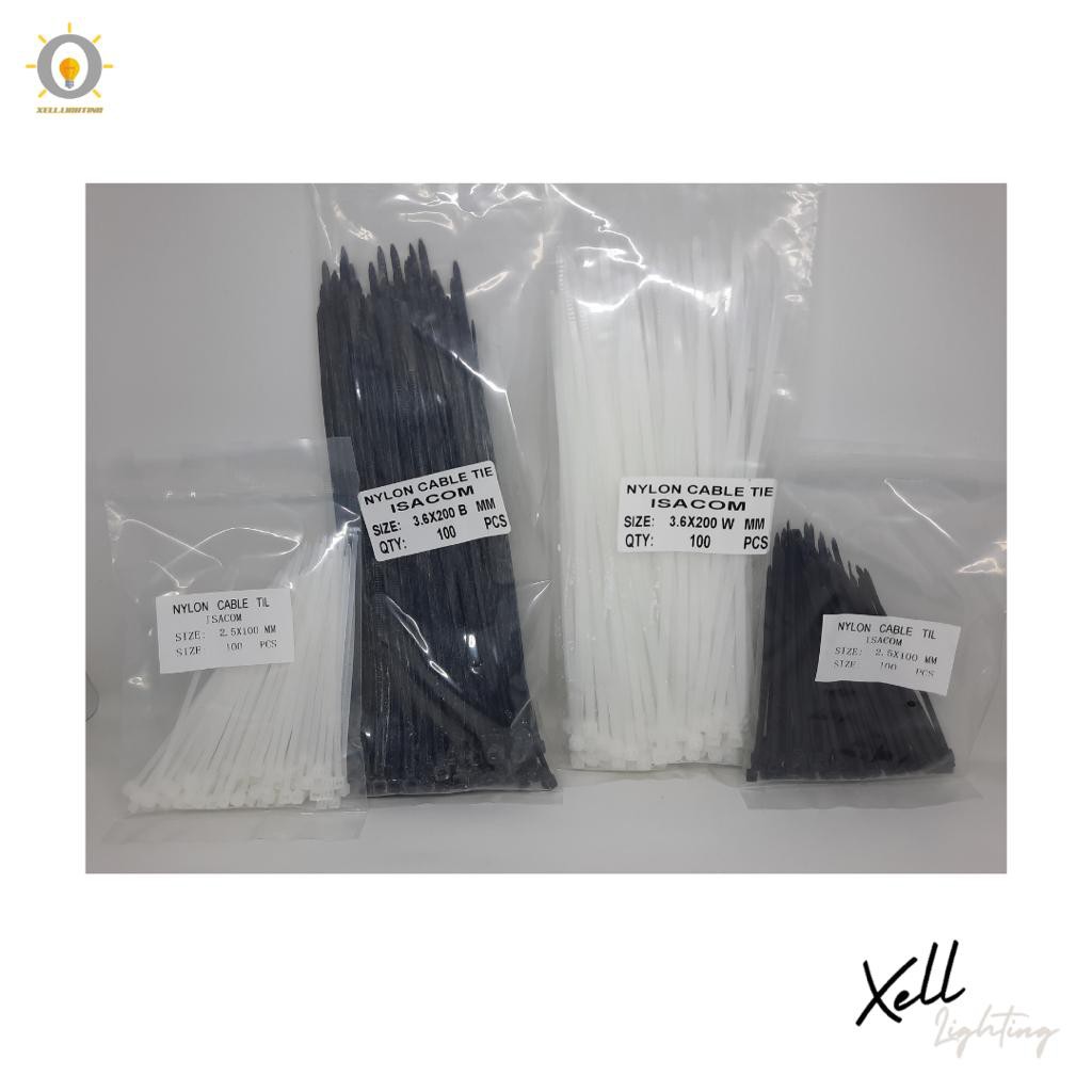 

Isacom Cable Ties / Kabel Ties 10 cm / 20 cm Black / White