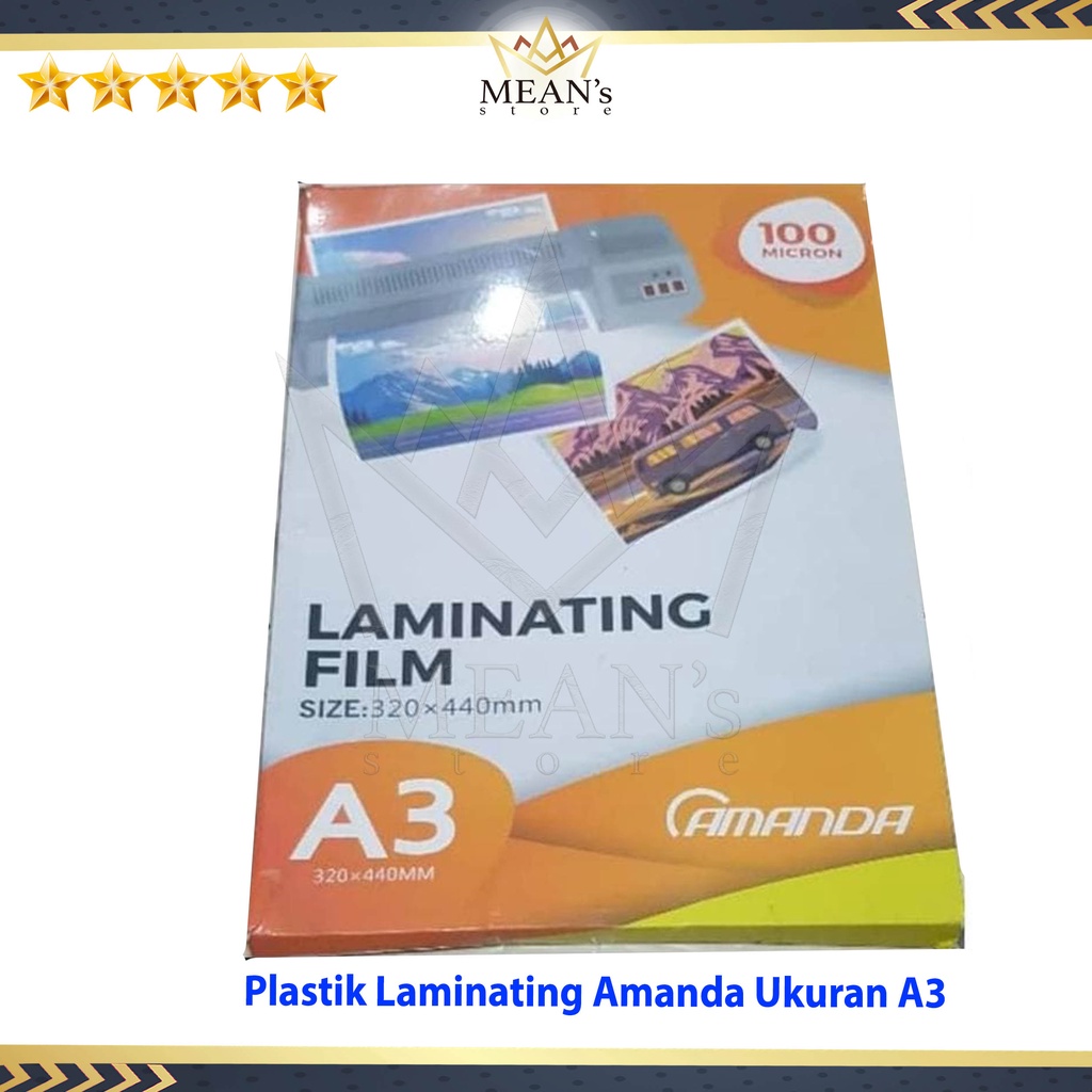 

Plastik Laminating Amanda Ukuran A3 100 Micron / Plastik Press A3