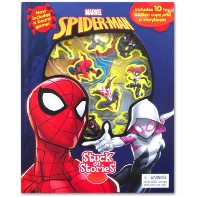 Stuck on Stories Marvel Spider-Man (With 10 toy suction cups and a storybook)