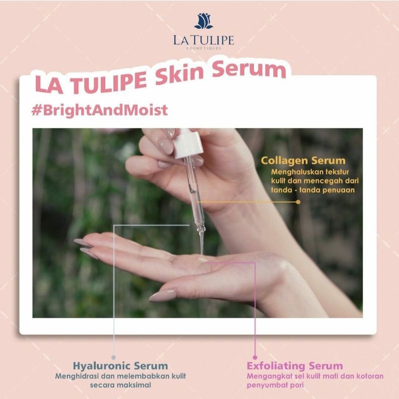 LA TULIPE Skin Serum 30mL | Latulipe Serum Hyaluronic - Collagen - Exfoliating