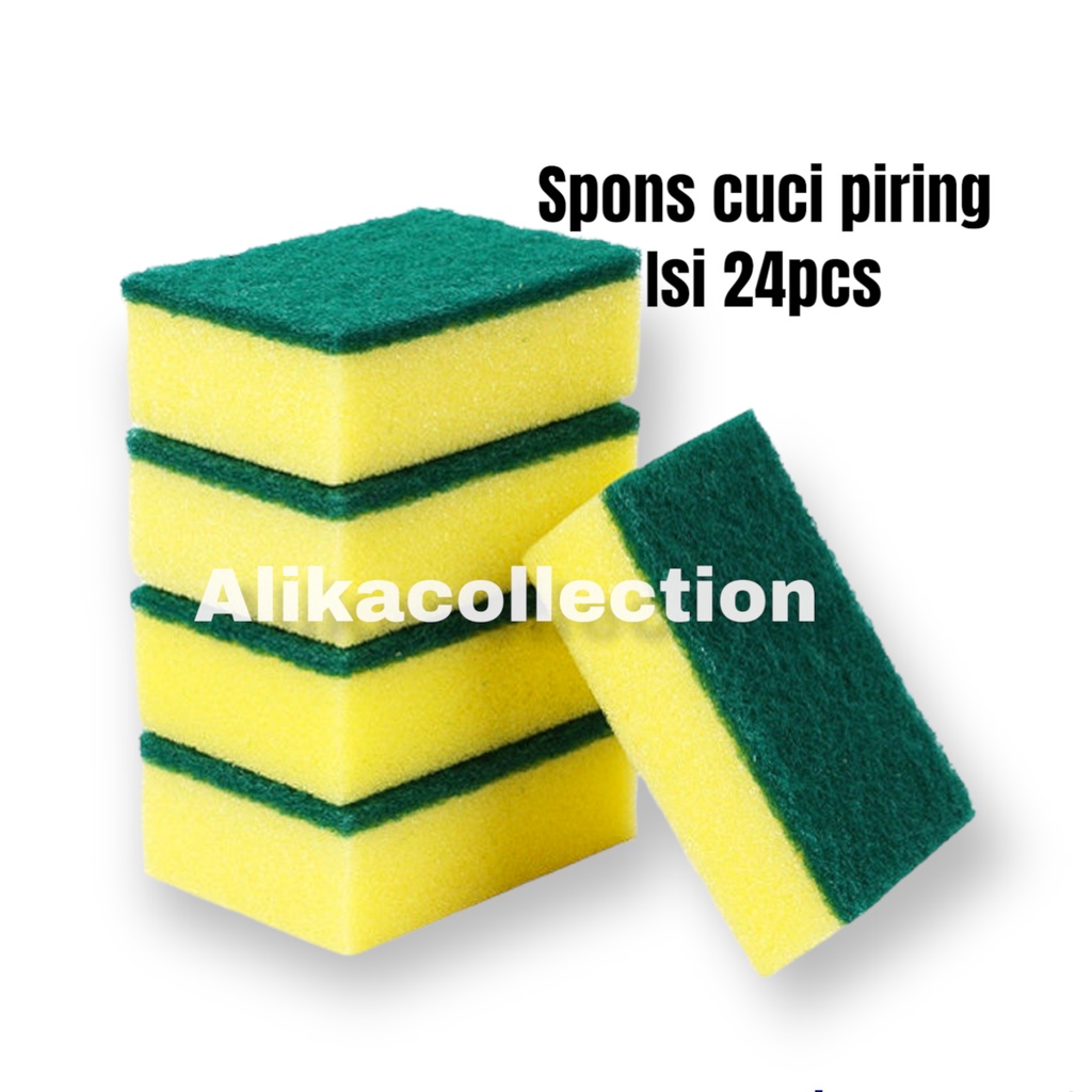 Spons cuci piring spons busa cuci piring isi 24pcs