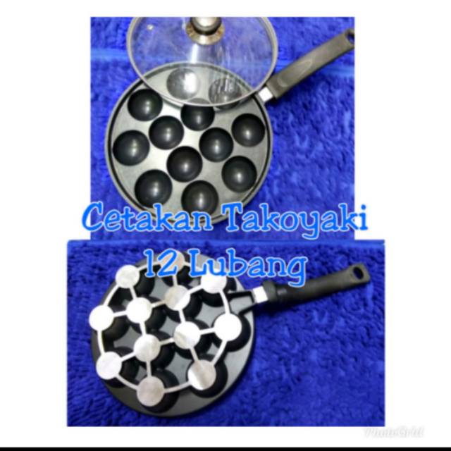 Cetakan Takoyaki 12 lubang / kue bola / suggo ball