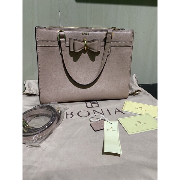 Preloved bukan New Tas Bonia Tote Pink