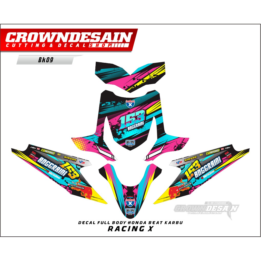 Decal Beat Karbu Full Body Racing X Shopee Indonesia