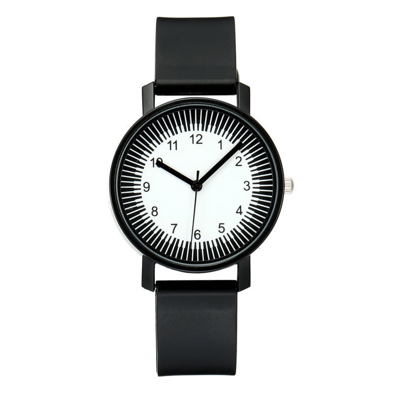 Watchyou Jam Tangan Couple A0162 Black And White Retro Male And Female Students Korean Version Of The Simple Fashion Quartz Watches