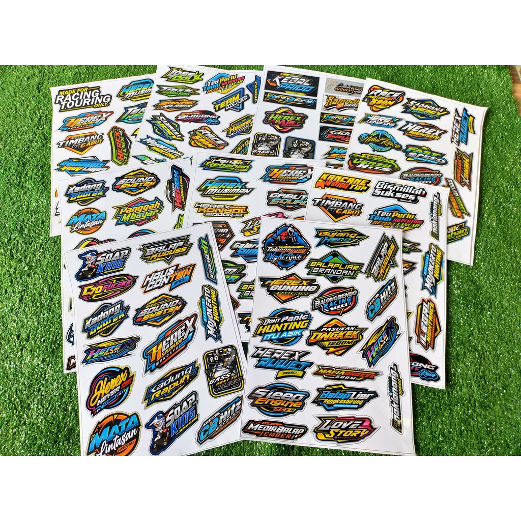 

AR STICKER HEREX - Stiker Pack Sponsor Herex Vinyl 1 set isi banyak sticker komunitas GL Anti Air AR