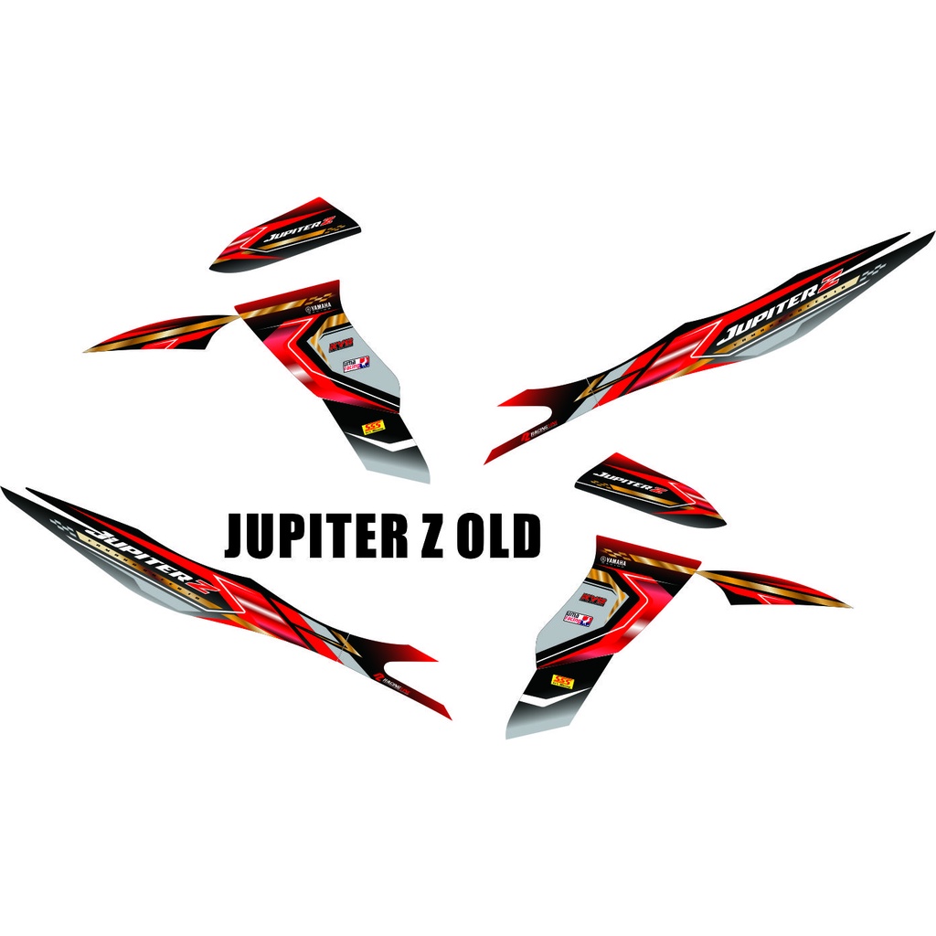 COD-STRIPING / STICKER YAMAHA JUPITER Z OLD VARIASI SIMPLE RACING MOTIF POLET LIST MOTOR JUPITER Z L