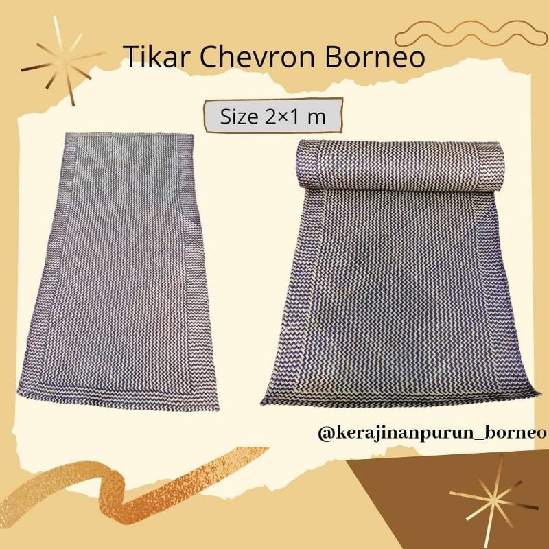 Tikar Purun/ Karpet Purun/ Tikar Anyam Purun motif Chevron