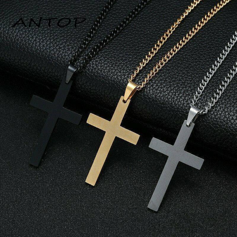 Kalung Liontin Salib Punk Pria Dan Wanita Fashion Necklace Aksesoris ANTOP