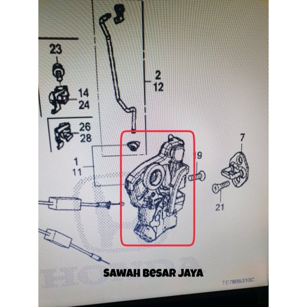 Door Latch - Door Lock Kunci Pintu Honda Brio Mobilio BRV Original