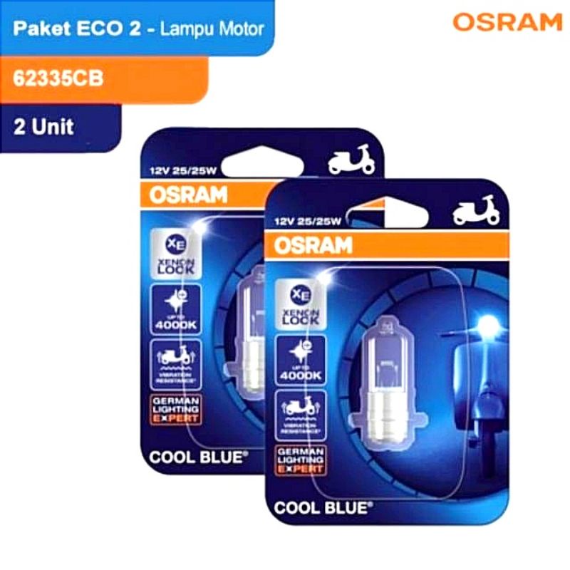 Osram Lampu Depan Vario110, Vario125 12V 25-25W cool blue 2pc