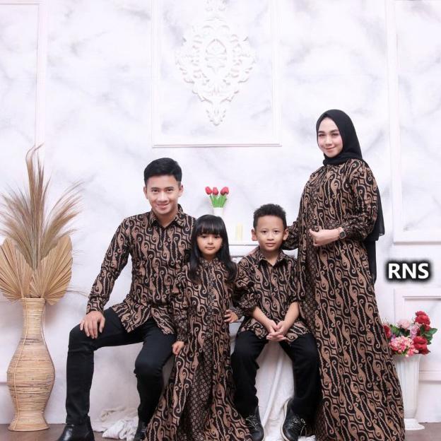 Baju Batik Couple Modern Kekinian / Batik Kapel Set Keluarga Ayah Ibu - Motif G, Kemeja Anak