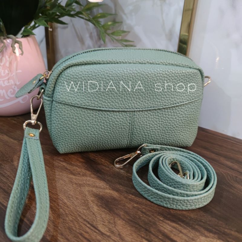 (Solarlight Bag) Tas Selempang Wanita Papirut Bapao kulit jeruk tebal  Terbaru 2025