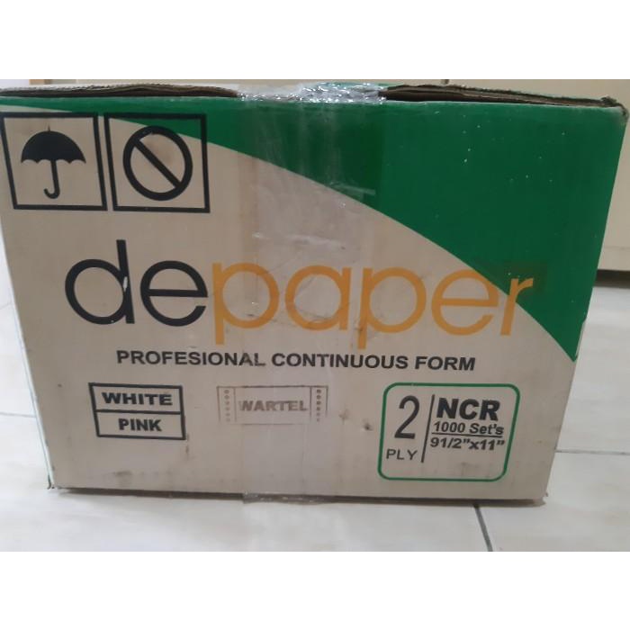 

Continuous Form Depaper Ncr 2 Ply Wartel 9,5 X 11 Kertas Wartel