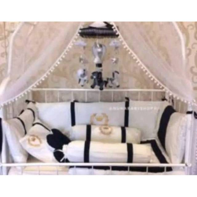 Kelambu anti nyamuk 2 tiang . Kelambu Box bayi kayu , kelambu custom ukuran