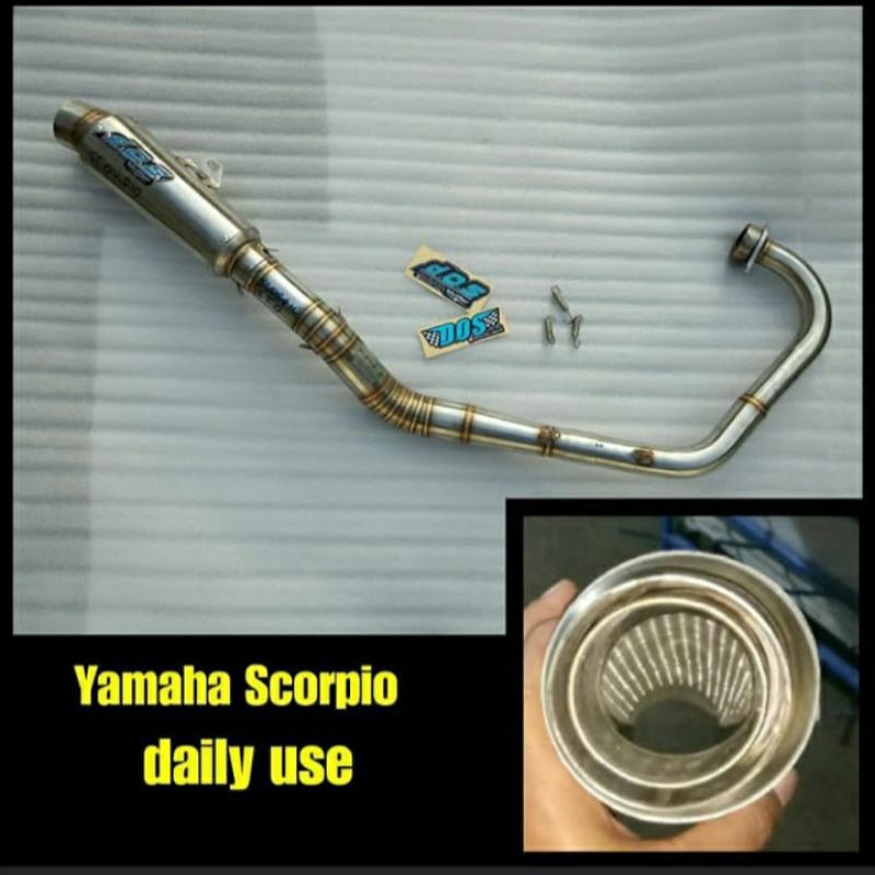 Knalpot D.O.S Muffler Dos Muffler Original Jogja Scorpio Kompetisi Stainless Original Racing Jogja