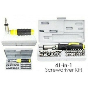 Tooll Set Obeng Screw Driver Set And Kunci Shock 41 Piece Termurah.