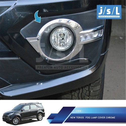 GARNISH LAMPU FOG LAMP MOBIL TERIOS 2015 CHROME FERRARI VARIASI