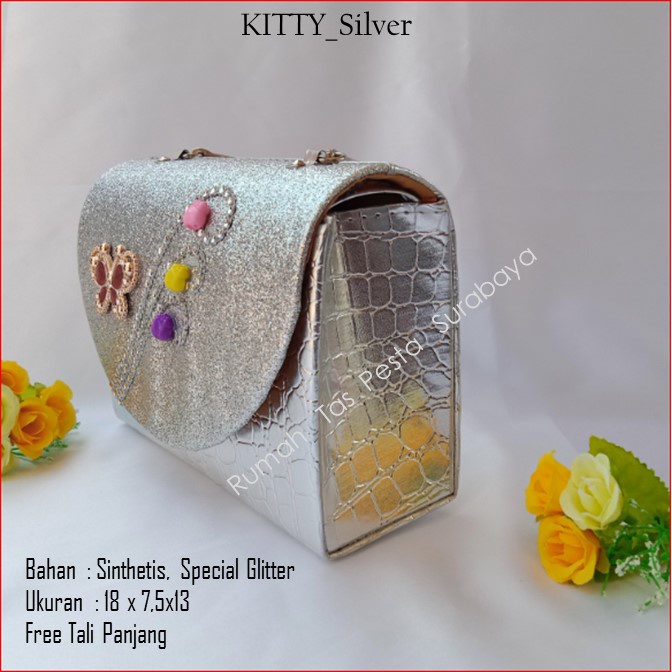 Tas Lucu,Tas Murah,Tas Mewah,KITTY_SILVER