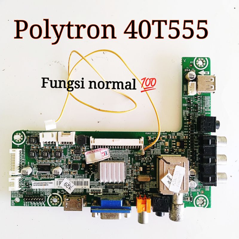 Mainboard TV Polytron PLD 40T555 / MB tv Polytron 40T555 / Mesin tv Polytron 40T555