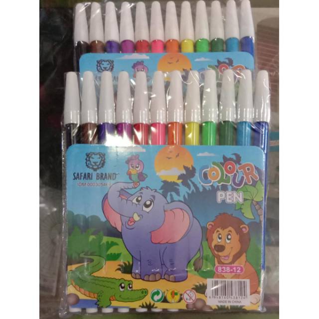

Spidol Warna/ Safari Brand Colour Pen 838-12 (isi 12 warna)