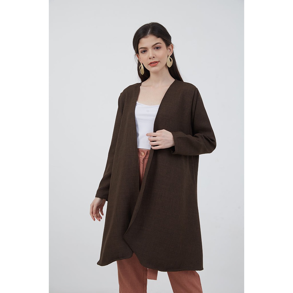 Berrybenka - Outerwear Kardigan Sophie Irani Basic Cardi-Dark Brown