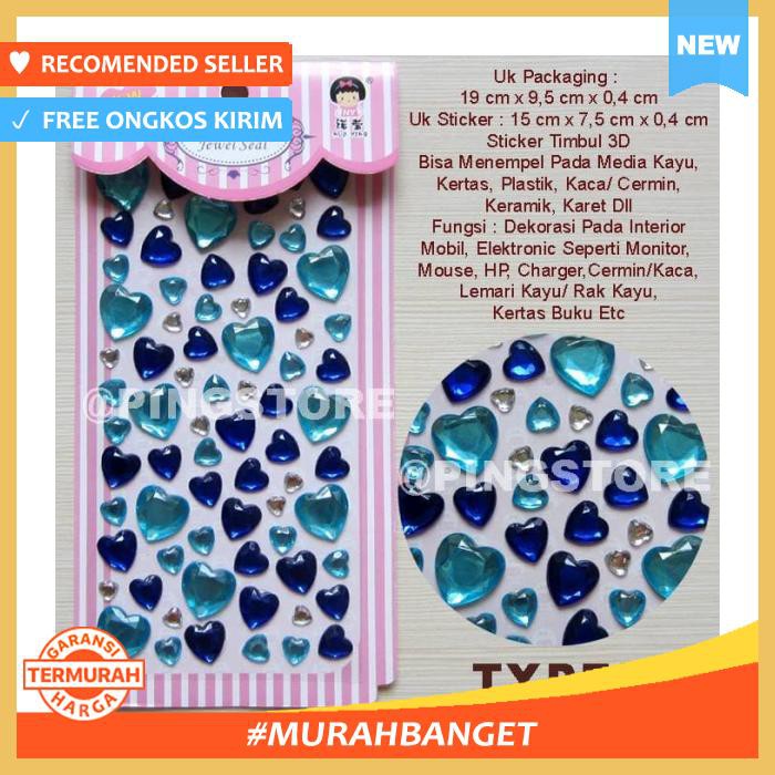 

Rhinestone Sticker Scrapbook Love Timbul 3D Multifungsi - Pengikat & Perekat - Stiker
