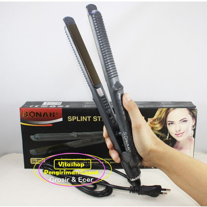 SONAR SN-820 2in1 Catokan Pelurus Rambut Curly Dan Lurus GRATIS PENSIL ALIS