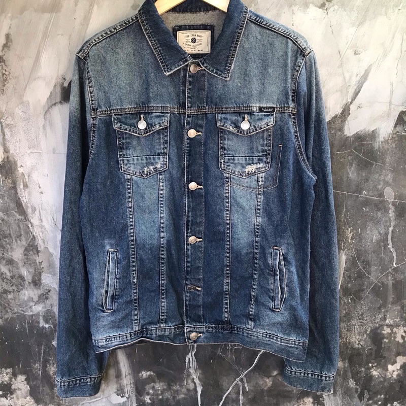 Jaket Denim Zara Man Size L Second Original