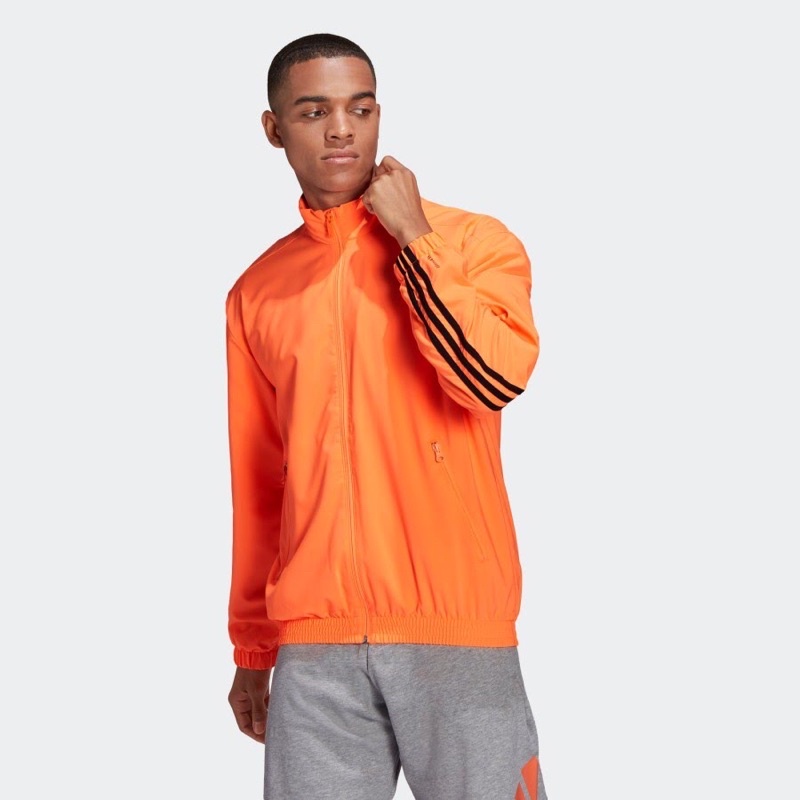 Adidas Sportswear Woven 3-Stripes Track Top Jacket Orange Original
