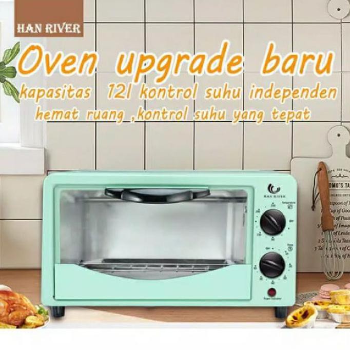 Oven Listrik Han River Oven Pemanggang Kue 12 L - Biru Muda - Biru Muda