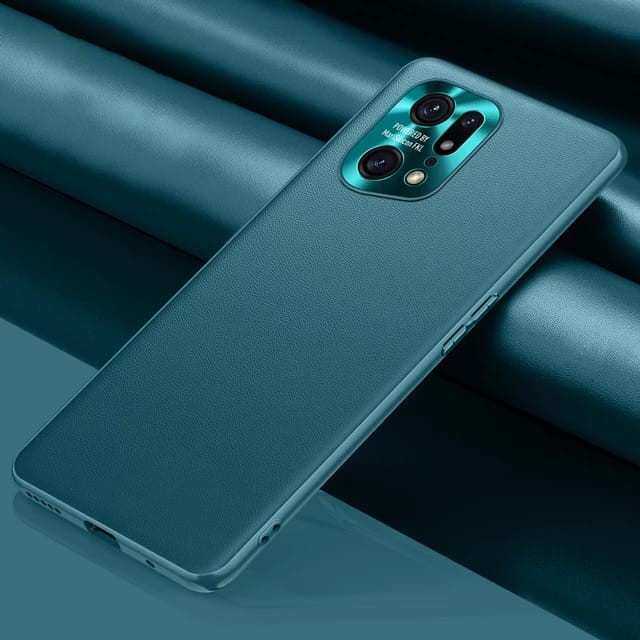OPPO FIND X5 PRO 5G SOFT CASE LEATHER LUXURY METAL CAMERA PROTECT