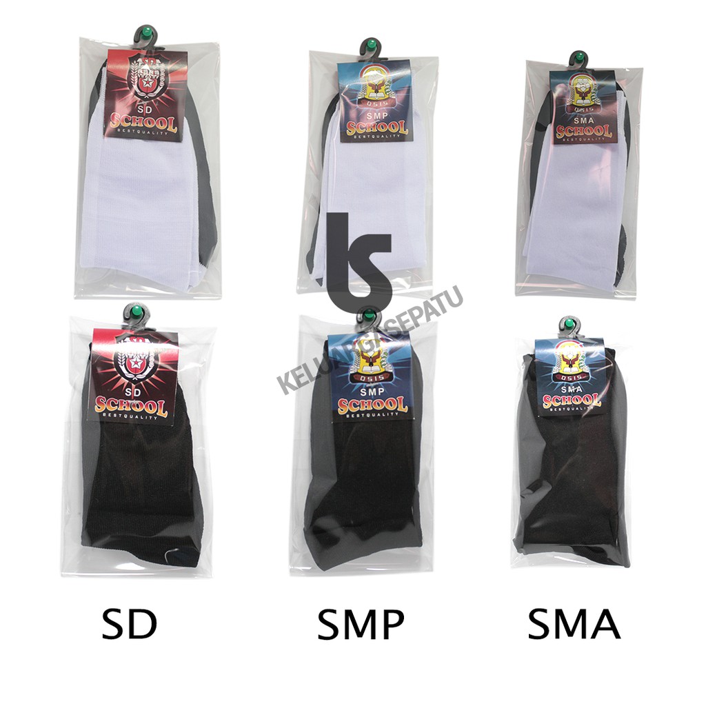 Kaos kaki sekolah anak SD SMP SMA hitam bahan spandek termurah grosir