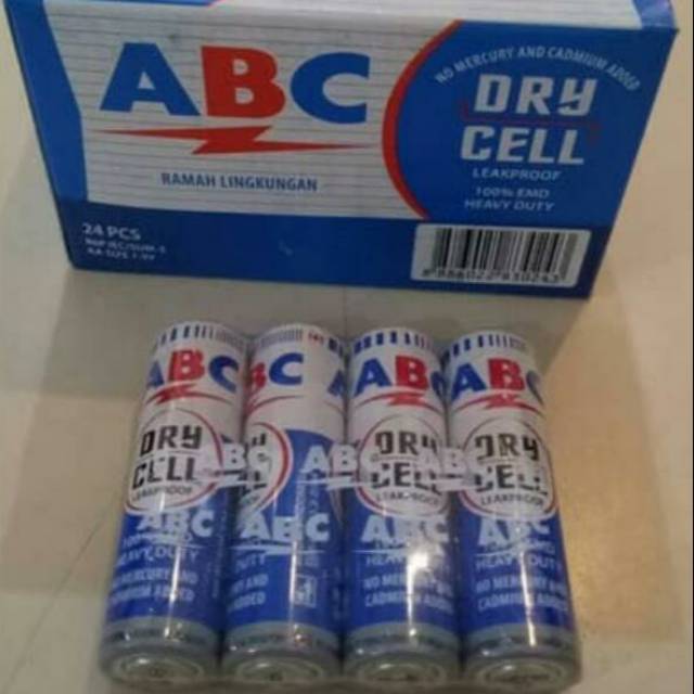 Baterai ABC Biru AA / A2 (Per Pak Isi 4 pcs)