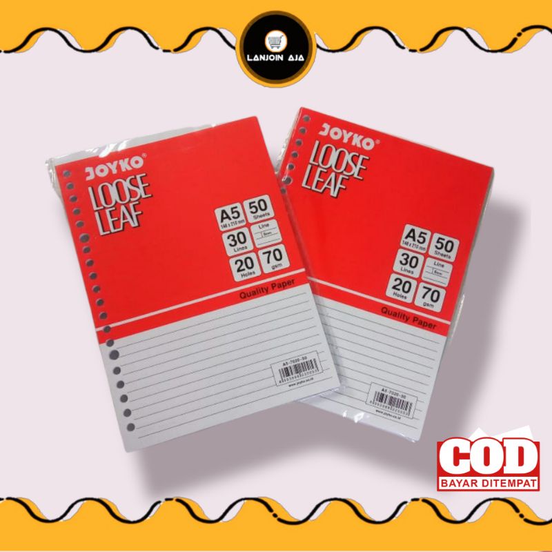 

Isi Kertas File Binder A5 Joyko 50 Lembar Loose Leaf Isi Kertas 50 Lembar Garis