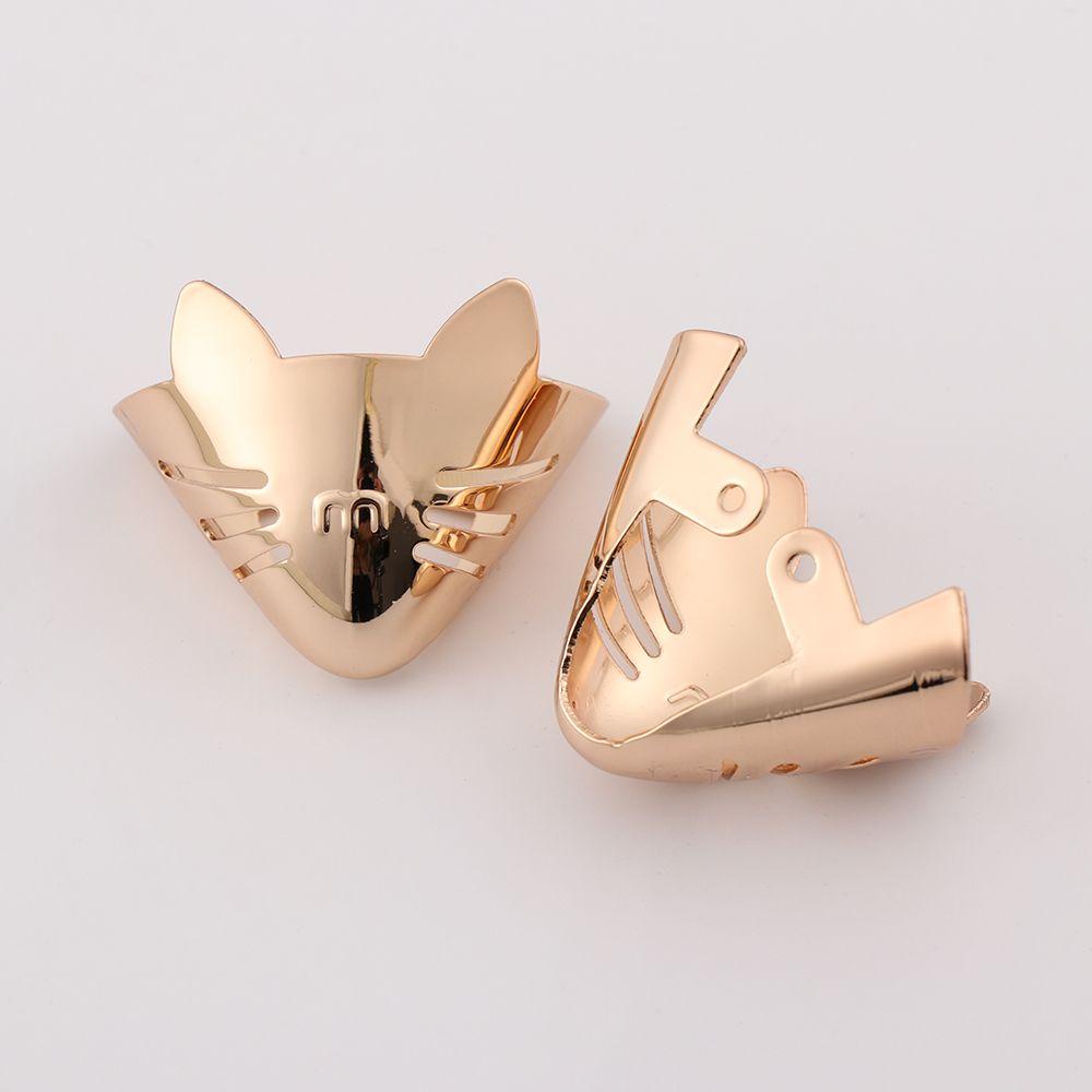 1 Pasang Klip Sepatu High Heels Bentuk Nanas Bahan Metal Mengkilap