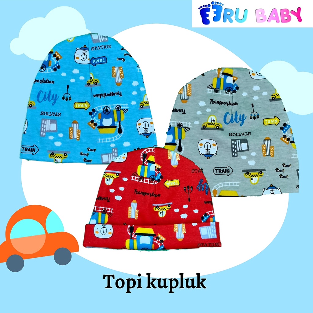 Eeru Baby Topi Kupluk Dengan Motif Yang Menarik