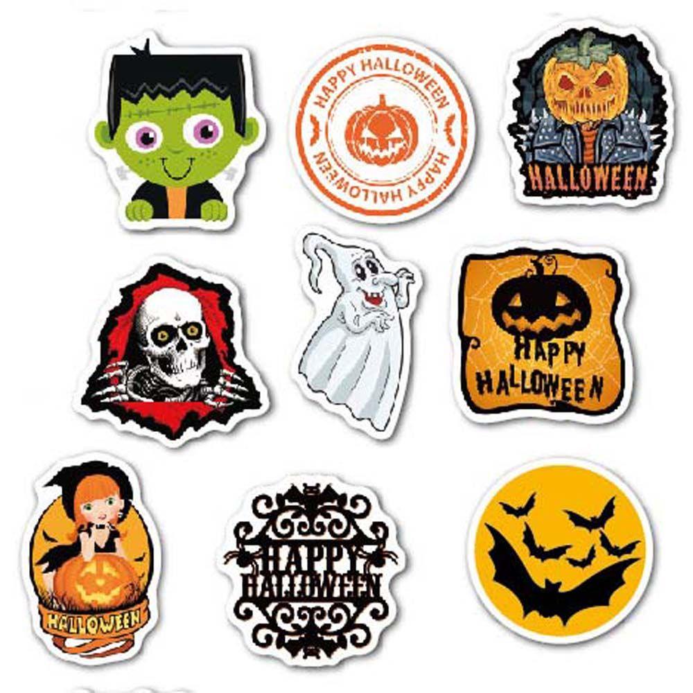 Lanfy Halloween Stiker Jurnal Notebook Hallowmas Labu Scrapbooking Akun Tangan Graffiti Stiker Dekoratif