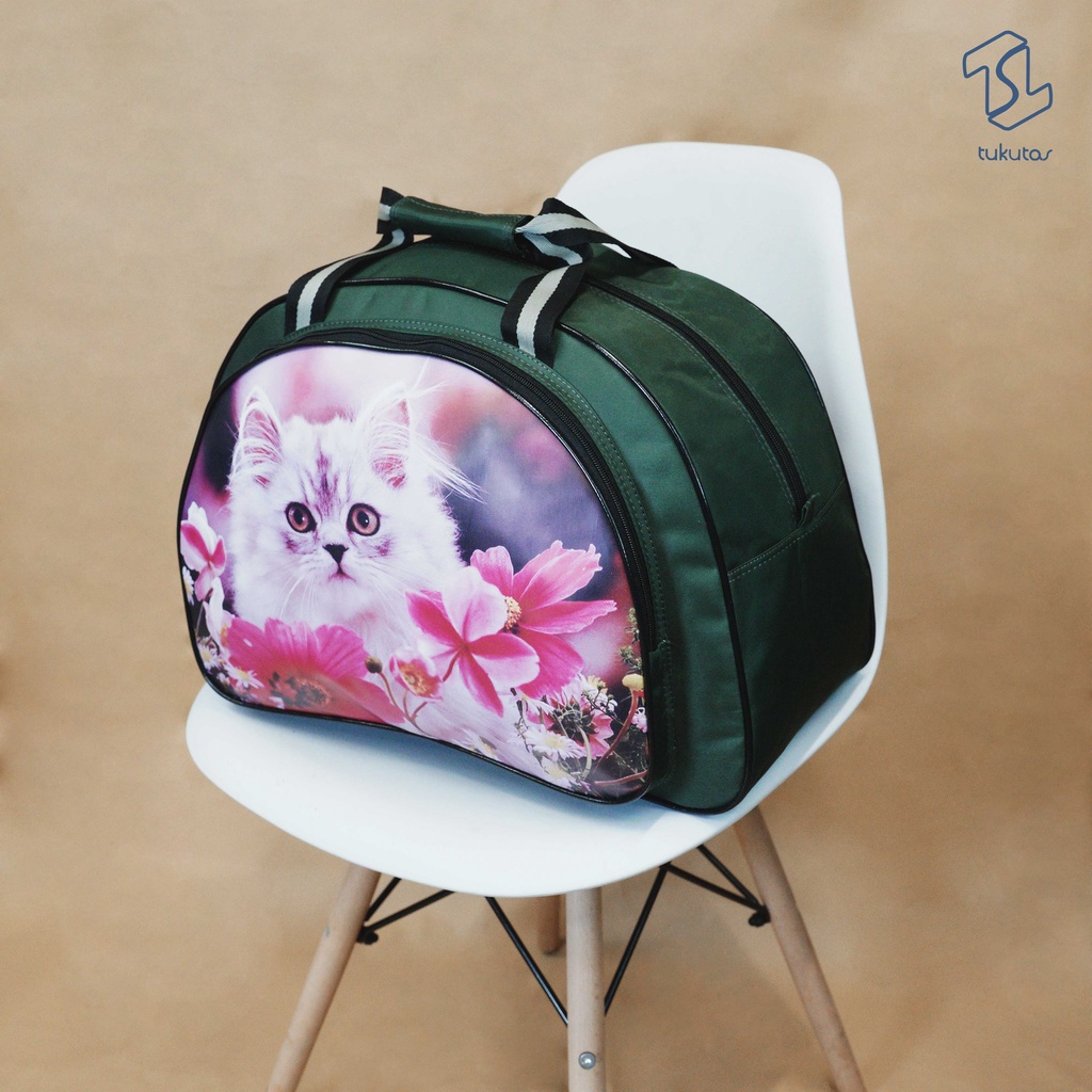 Travel Bag Motif Kucing Ukuran Besar Tas Pakaian - HYBRAND Tp Kucing