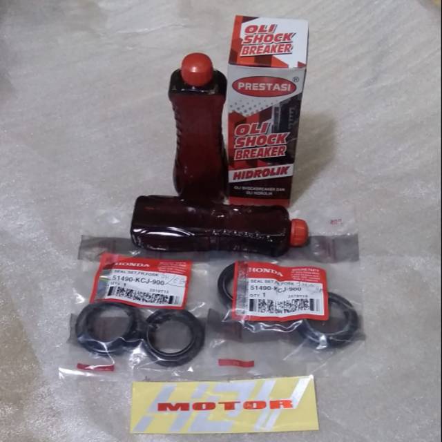 Paket Oli Shock Dan Seal Shock Depan Honda KCJ Tiger GL Pro Cb 150 R CB150R