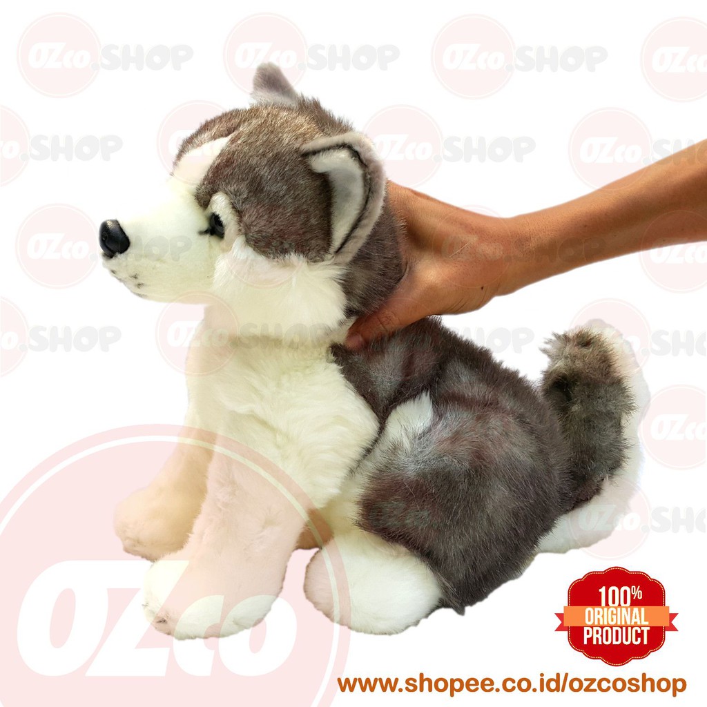 Boneka Hewan Anak Anjing Siberian Husky Cub Original Ozco Soz127