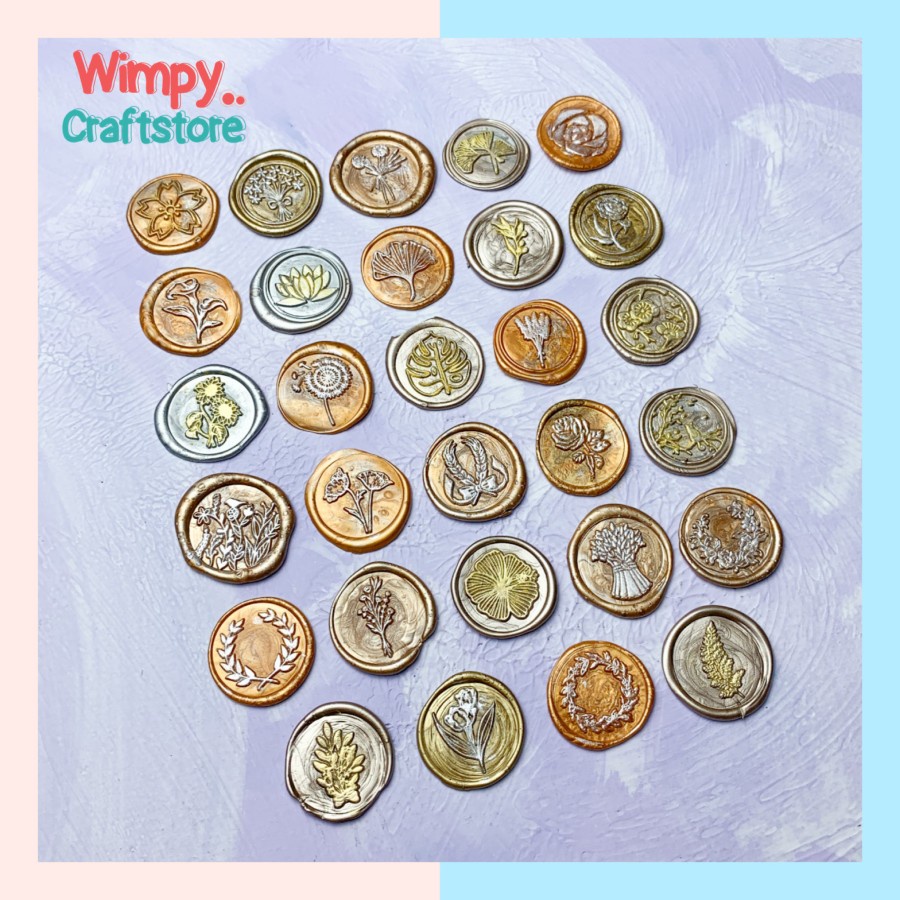 

Handmade Coin Wax Seal Segen Lilin Undangan Pernikahan Scrapbook Frame