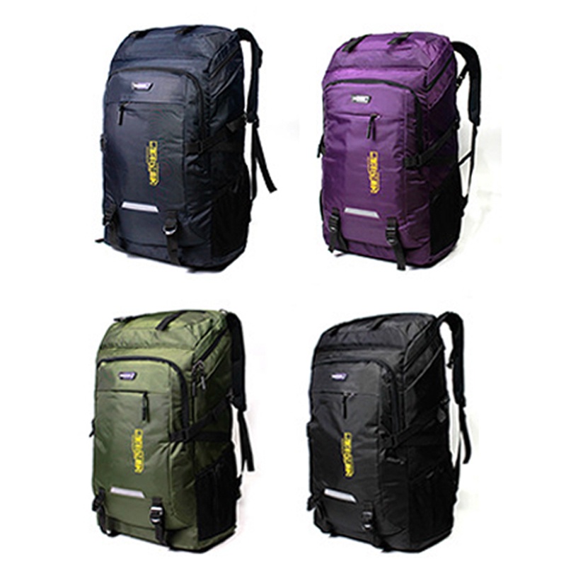 SmallLee 80L Unisex Pria Ransel Perjalanan Pack Tas Olahraga Pack Tahan Air Outdoor Mountaineering Hiking Climbing Camping Ransel untuk Pria