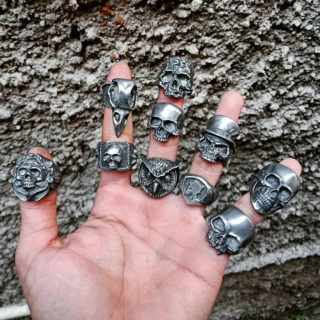 Grosir (SSC) RINGSKULL Fourspeed metalwearks / skullring / cincin tengkorak Premium Termurah