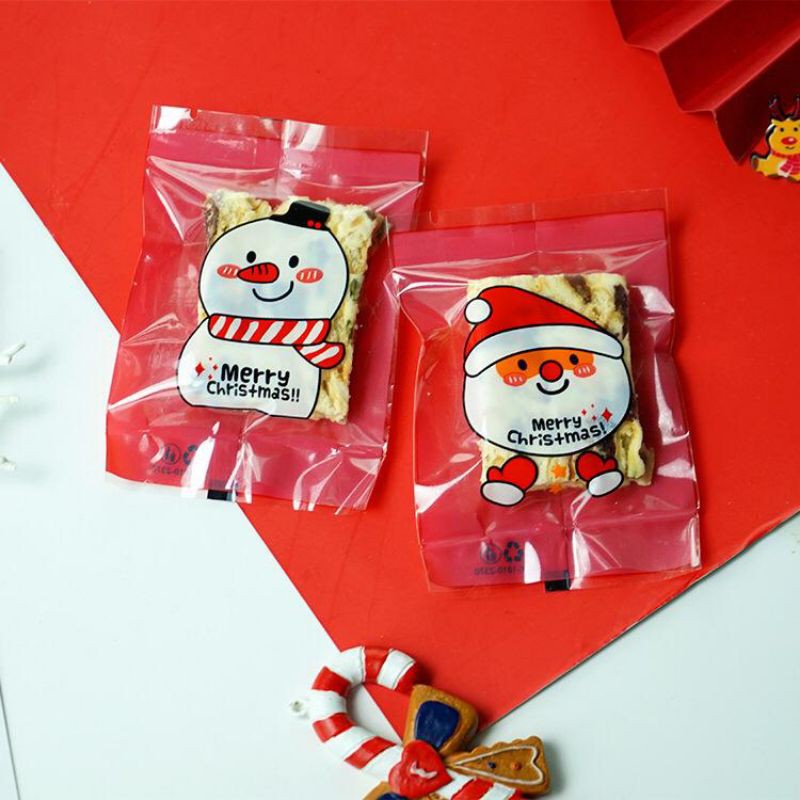 plastik cookies natal / plastik Xmas tree Sealer 7x10 harga 100pcs