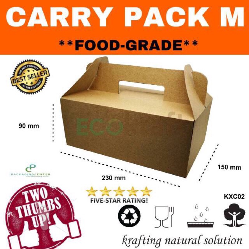 

Box Carry Pack Uk M|Box Jinjing Uk M|Box Hampers Kraft Food Grade!!!