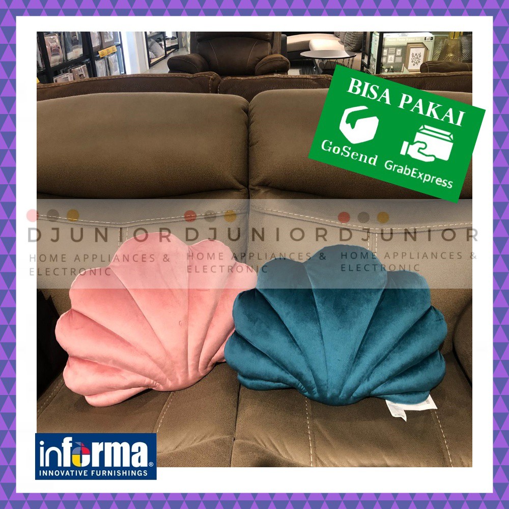 INFORMA - BANTAL SOFA RUANG TAMU / KERANG BUNGA / CUSHION VELVET SHELLY FLOWER